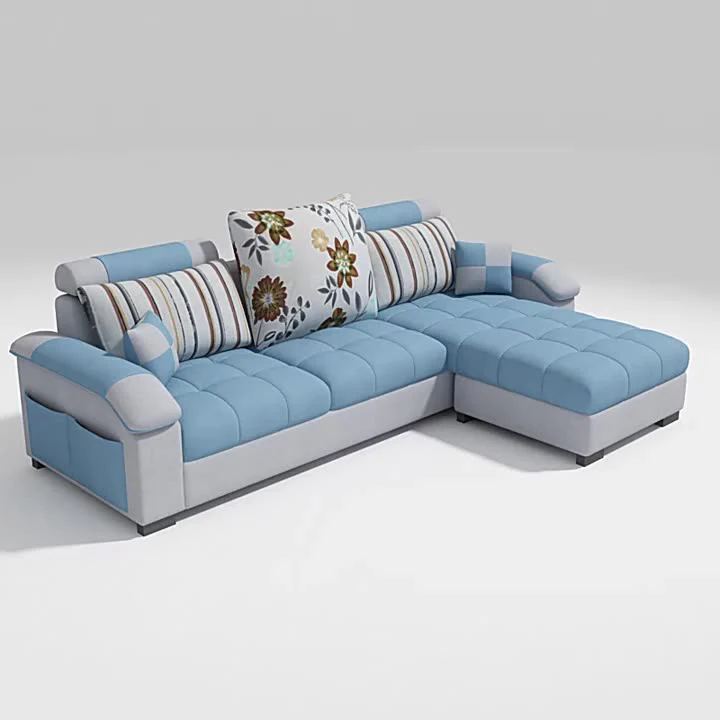 كنبة مع بوف خشب زان- مقاسات متعددة- QAM67 - Image 3