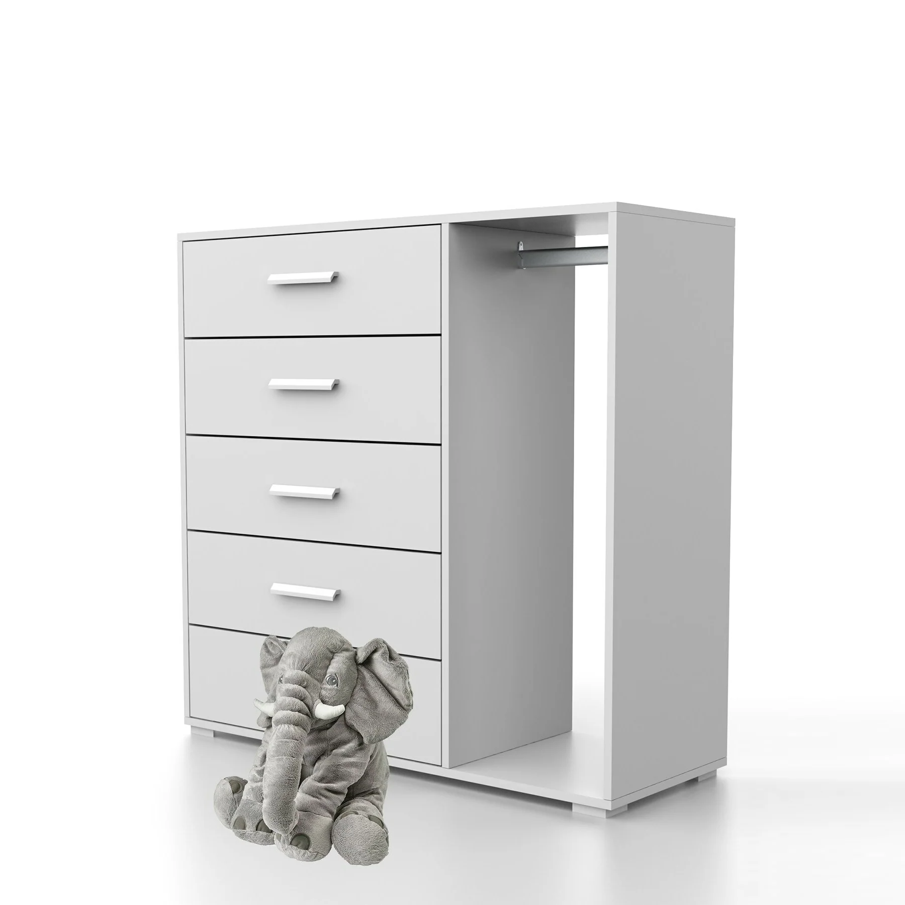 وحدة أدراج مع شماعة 45×120سم - SHR204 - Image 2