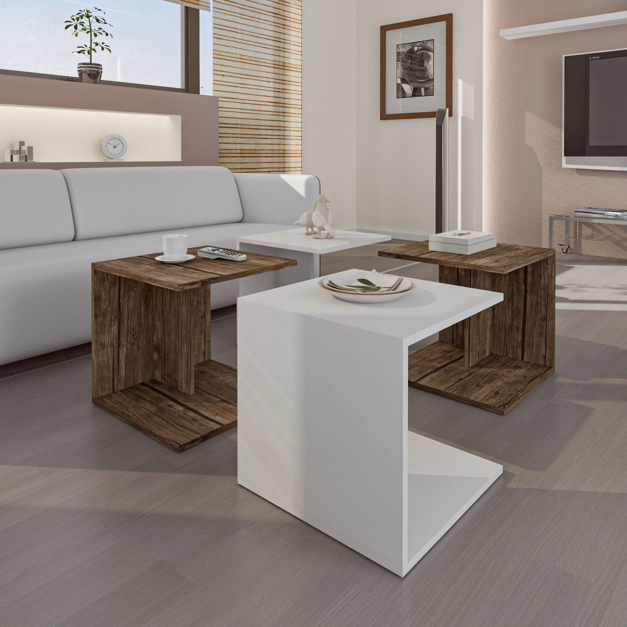 ترابيزة قهوة 90×90سم- ZAF94 - Image 2
