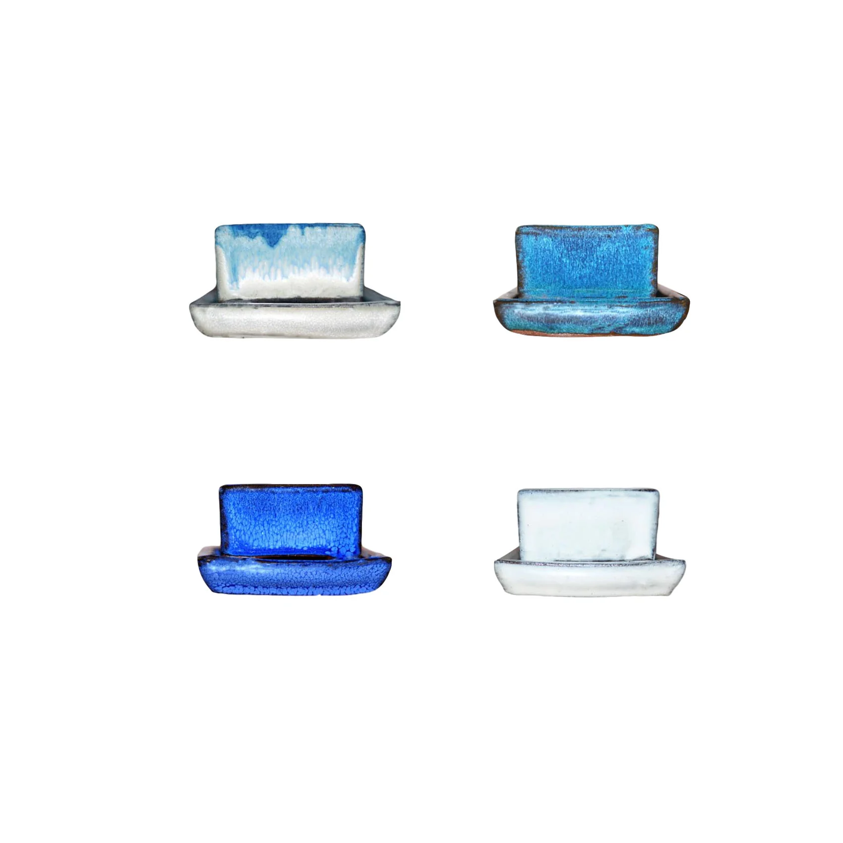 2″ Shallow Square Combo – All Colors (4 pots total)