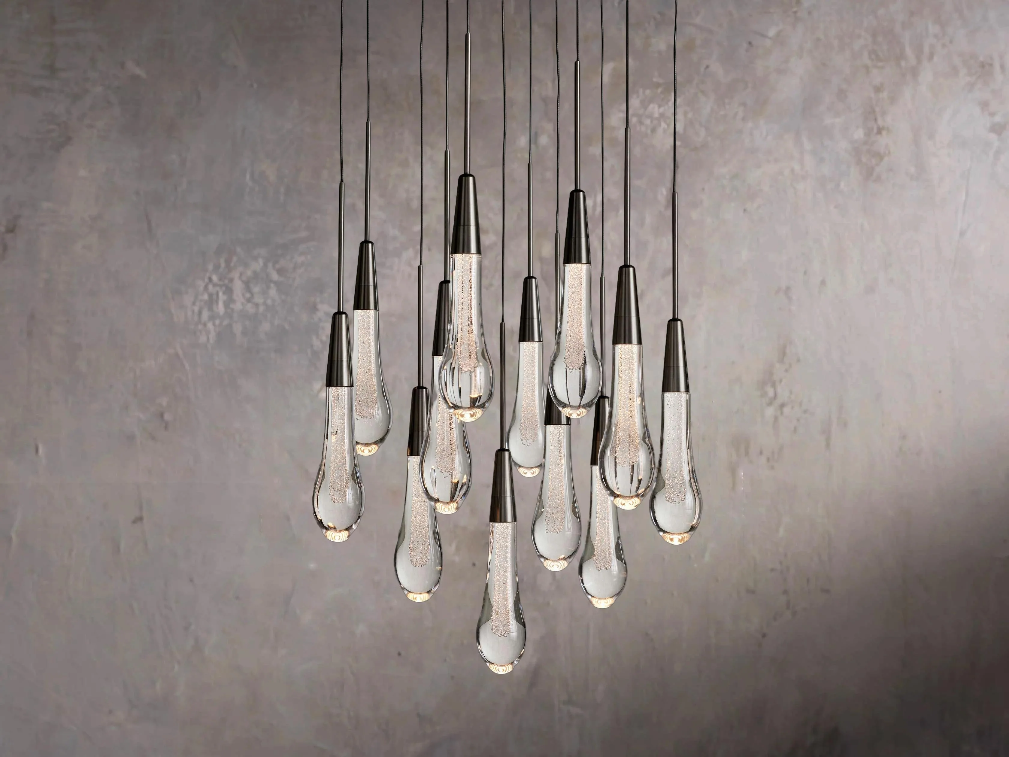 Single-Gem Circular Drop Chandelier - Image 3