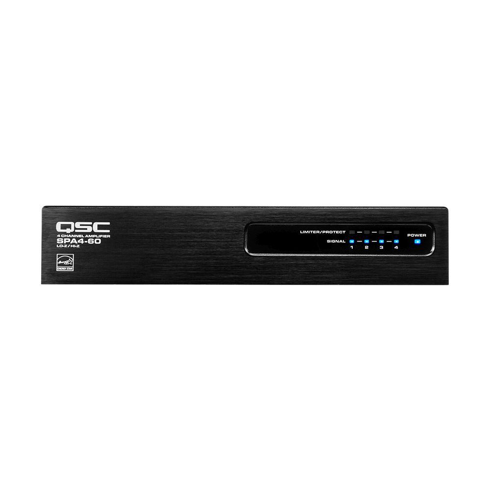 QSC QA SPA4-60 4X60w Convetion Cooled Power Amplifier - Image 1