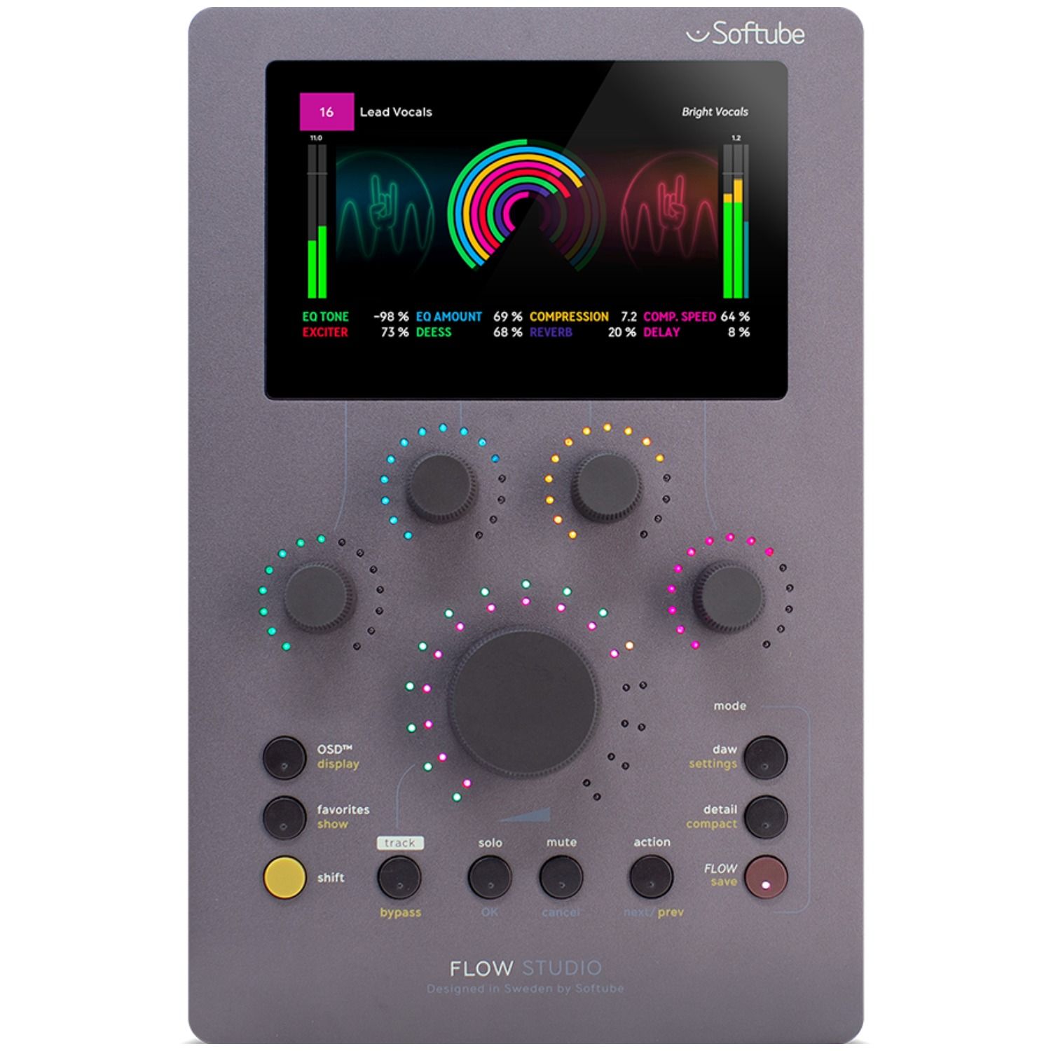 Softube Flow Studio DAW/Plugin Controller w/ Touch Sensitive Knobs and Hi-Res Display - Image 1