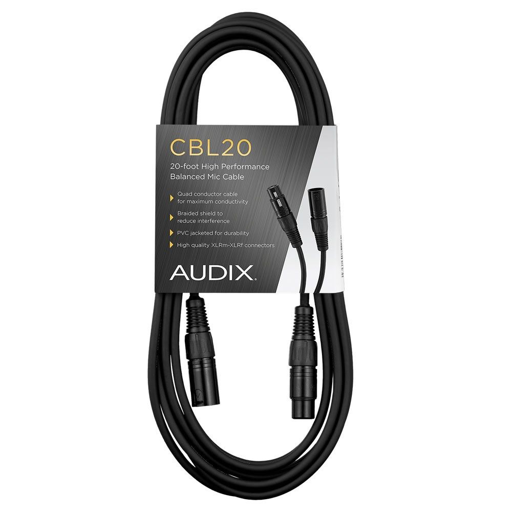 Audix CBL20 20 Foot XLR-XLR Mic Cable - Image 1