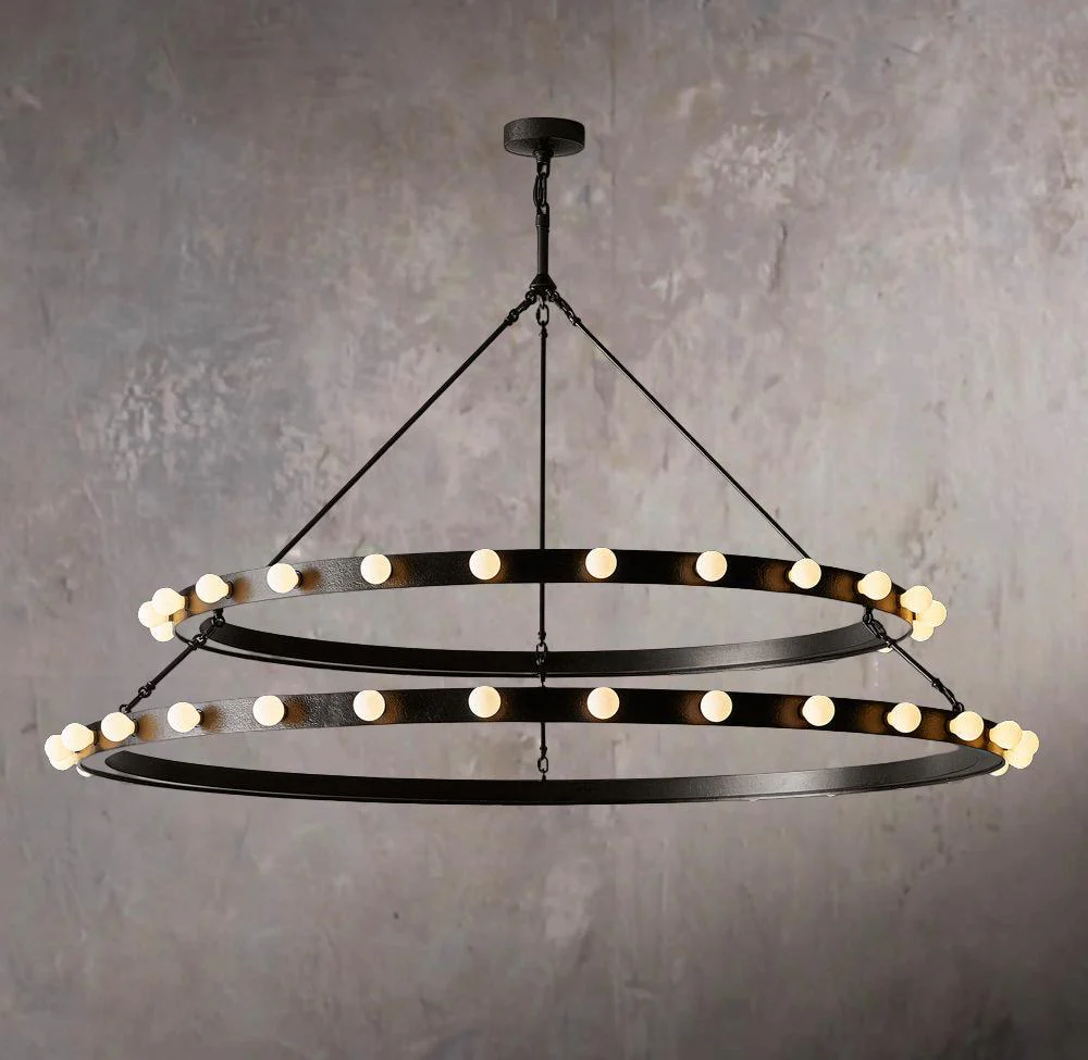 Vitoria Double-Tier Circular Pendant Light 60″