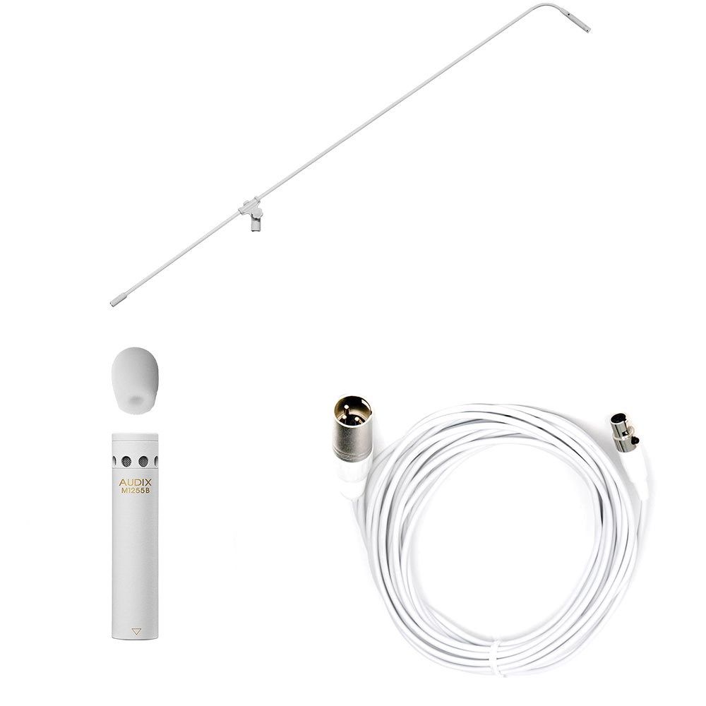 Audix MB5055W-C MicroBoom System White 50" w/ M1255B - Image 1
