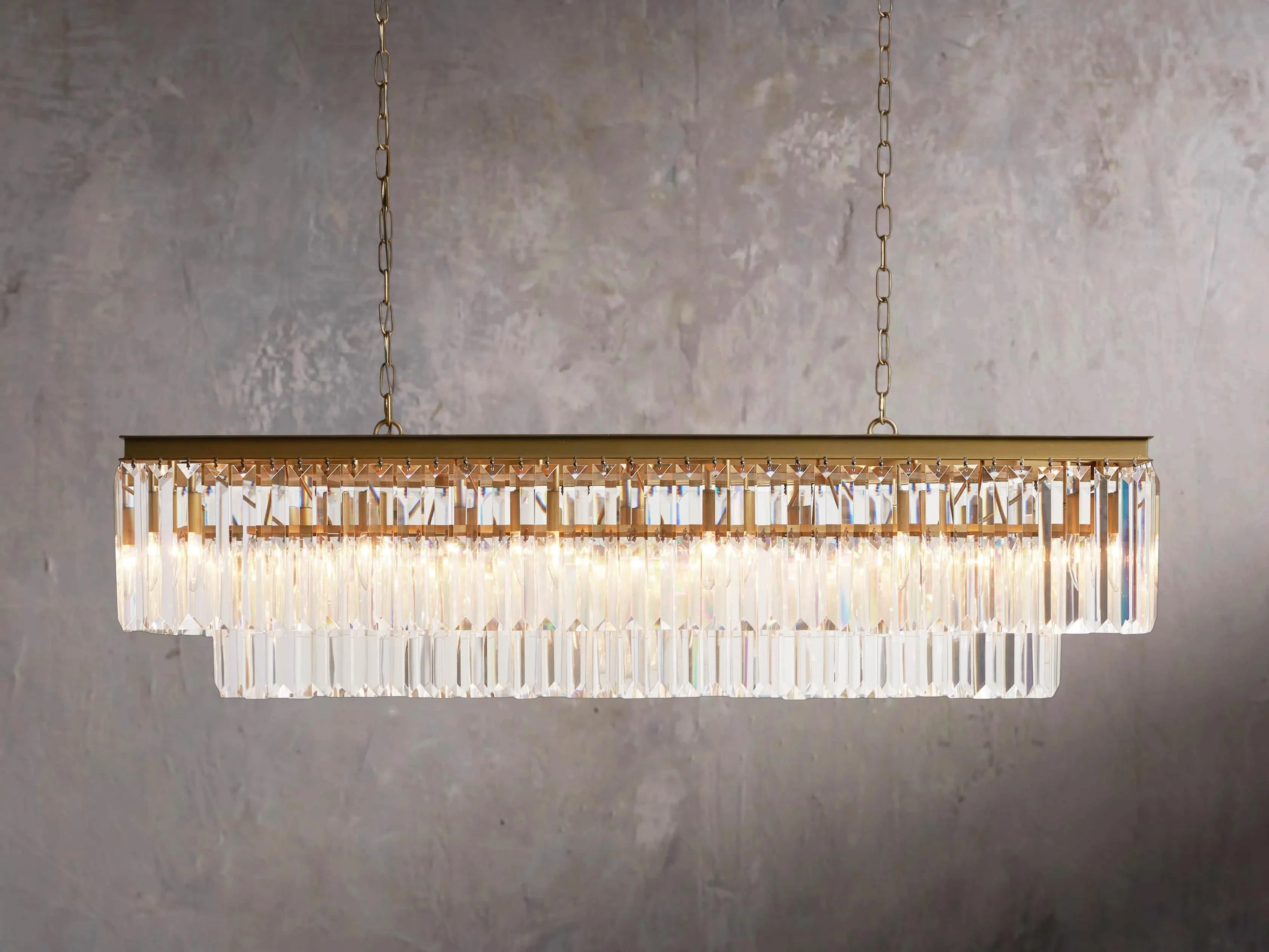 Leyland Tiered Linear Pendant Light Fixture
