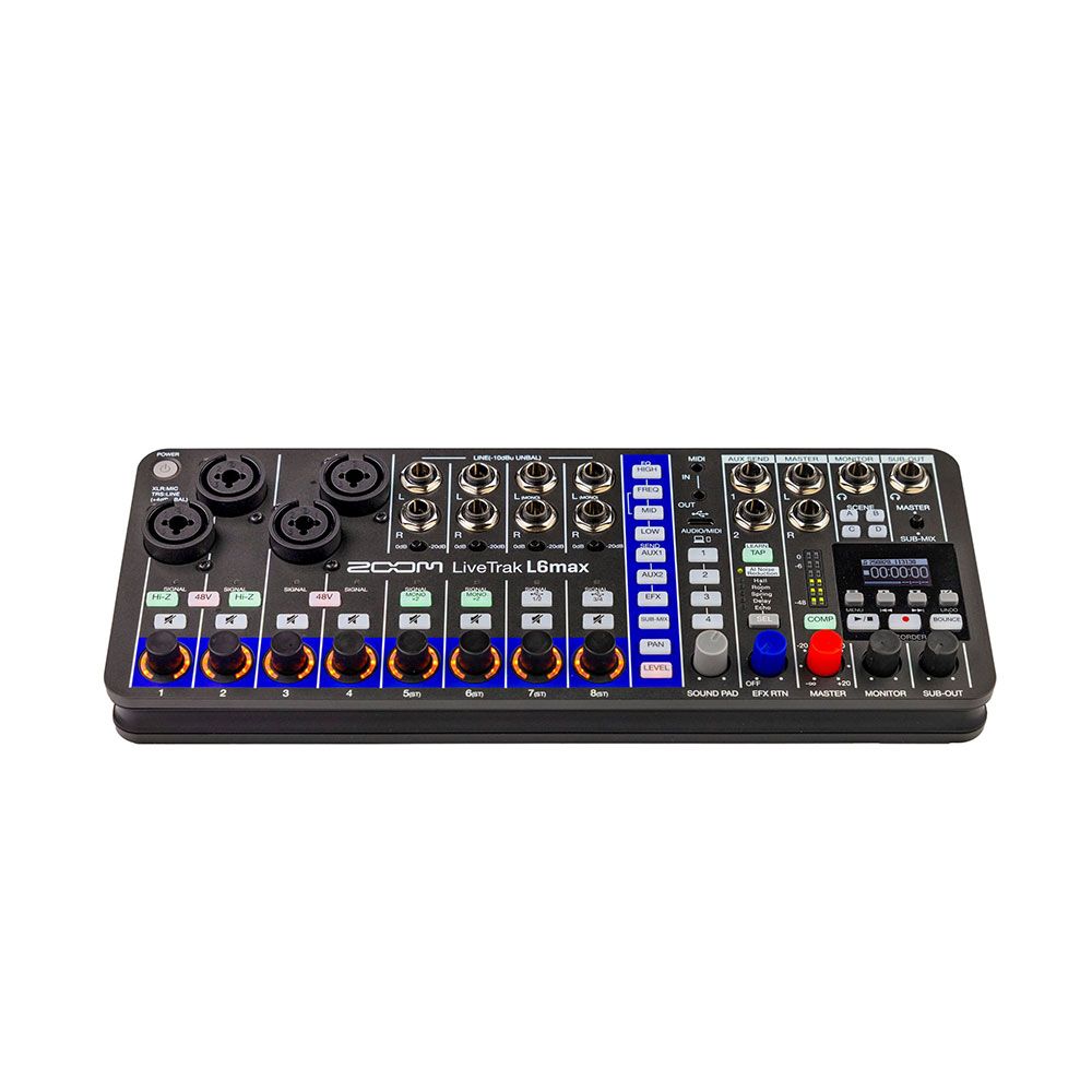 Zoom LiveTrak L6 Max Portable 12 Channel Digital Mixer & Multitrack Recorder - Image 1
