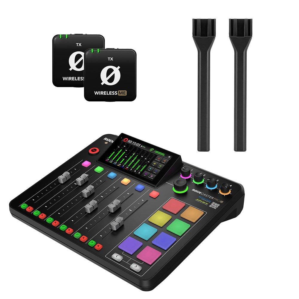 Rode RodeCaster Pro II Pack w/ 2 x Wireless ME TX & 2 x Interview GO Microphones - Image 1