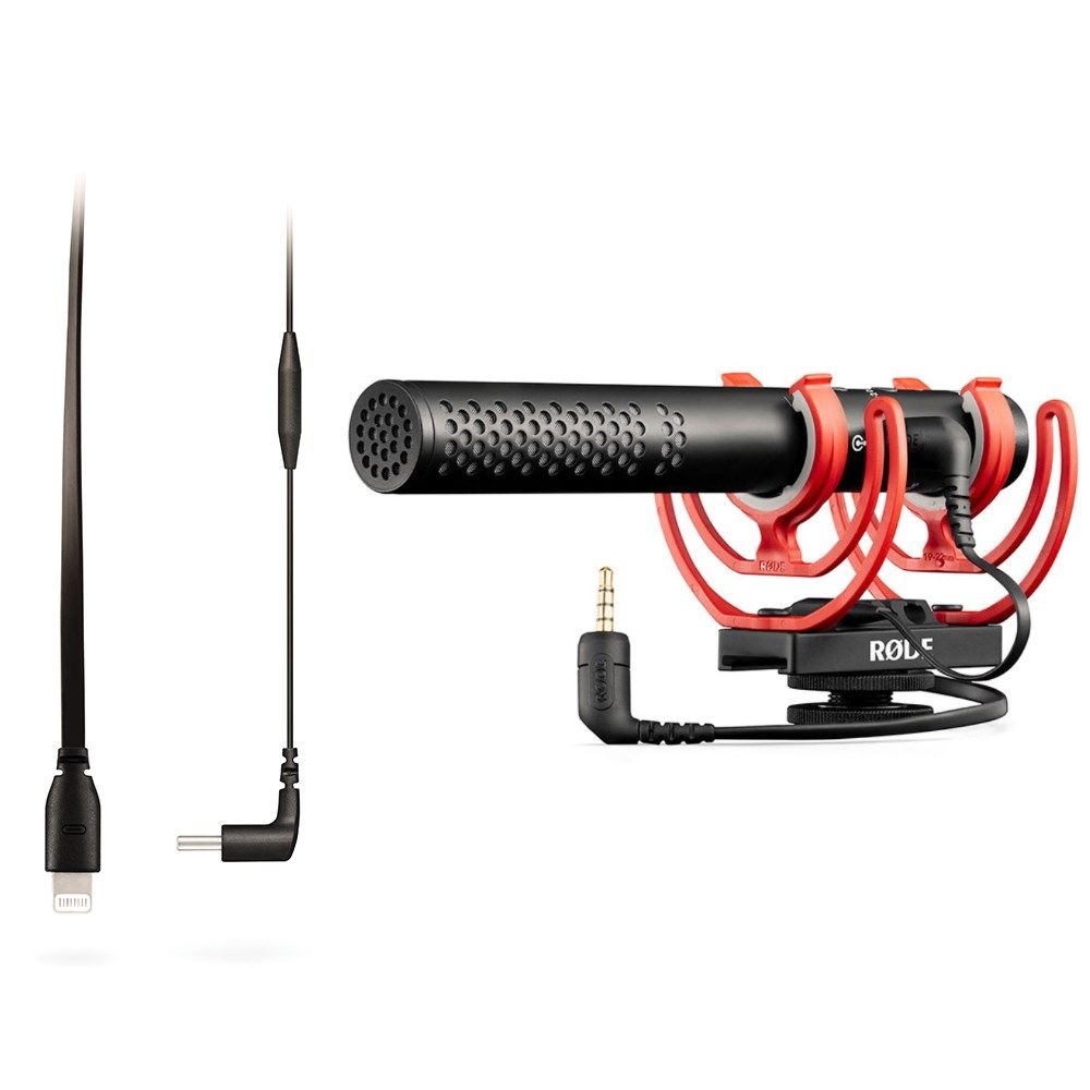 Rode VideoMic NTG On-Camera Shotgun Microphone w/ SC15 Lightning Accessory Cable - Image 1