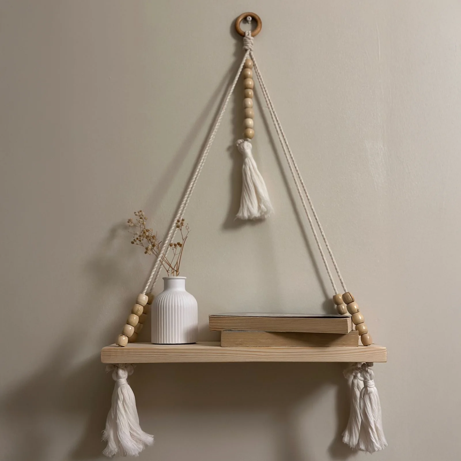 رف ديكور مكرمية 60×40سم - BIRD31 - Image 1