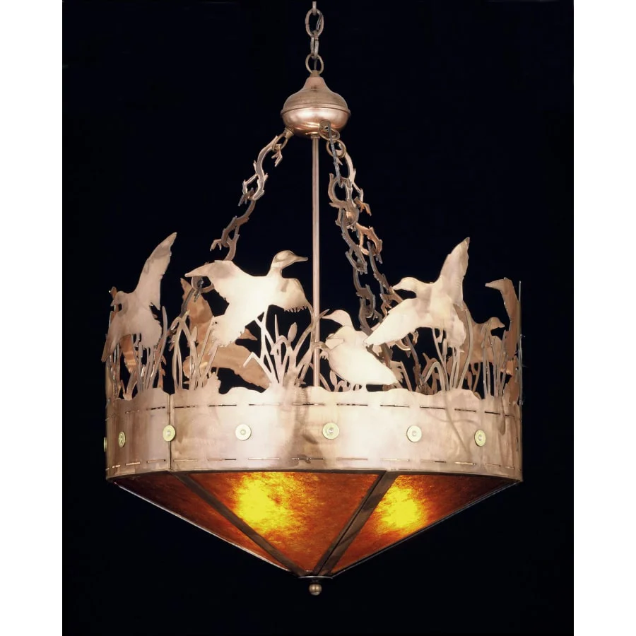 Meyda Tiffany 3 Light 24" Wide Pendant with Handmade Shade - Image 1