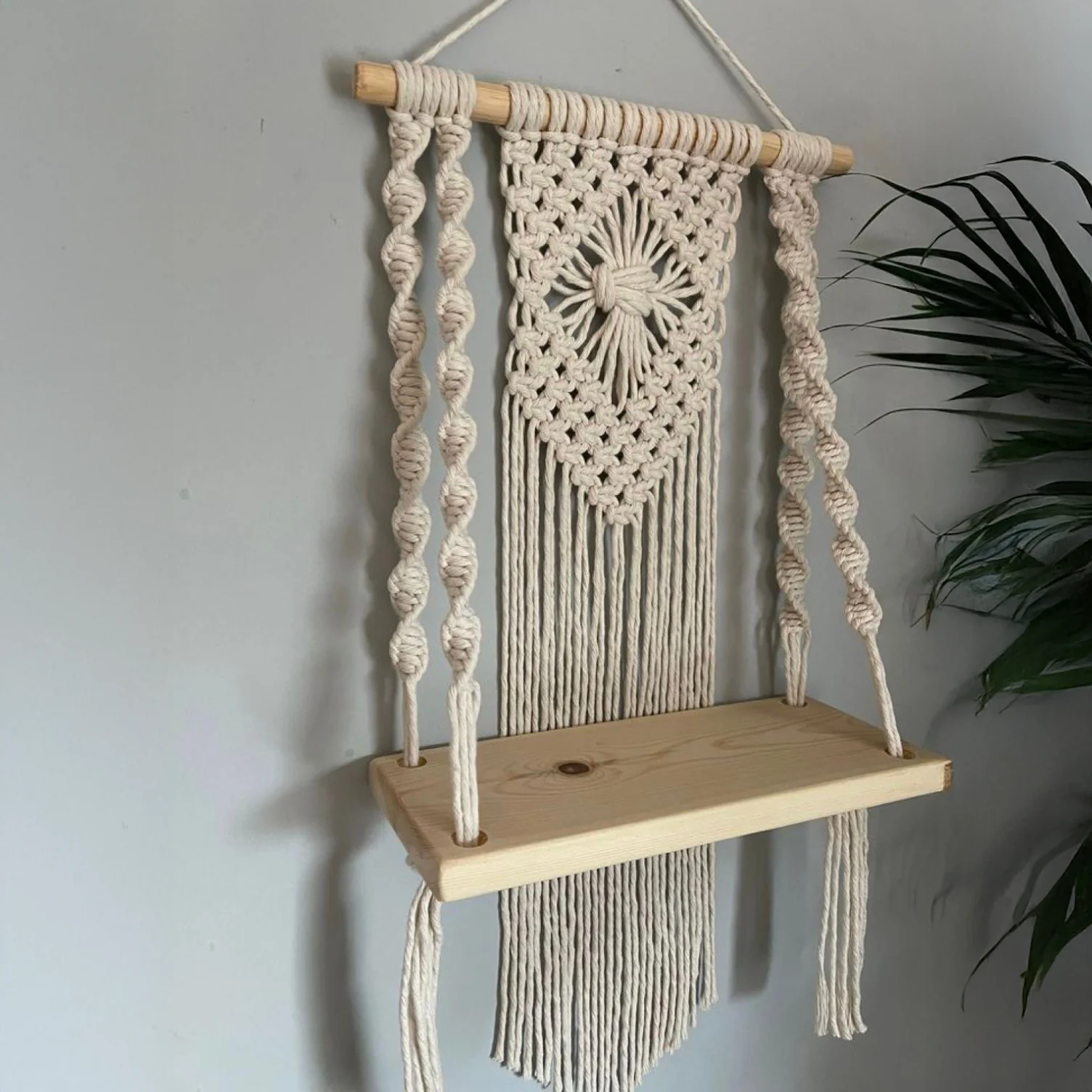 رف ديكور مكرمية 50×30سم - BIRD32 - Image 1