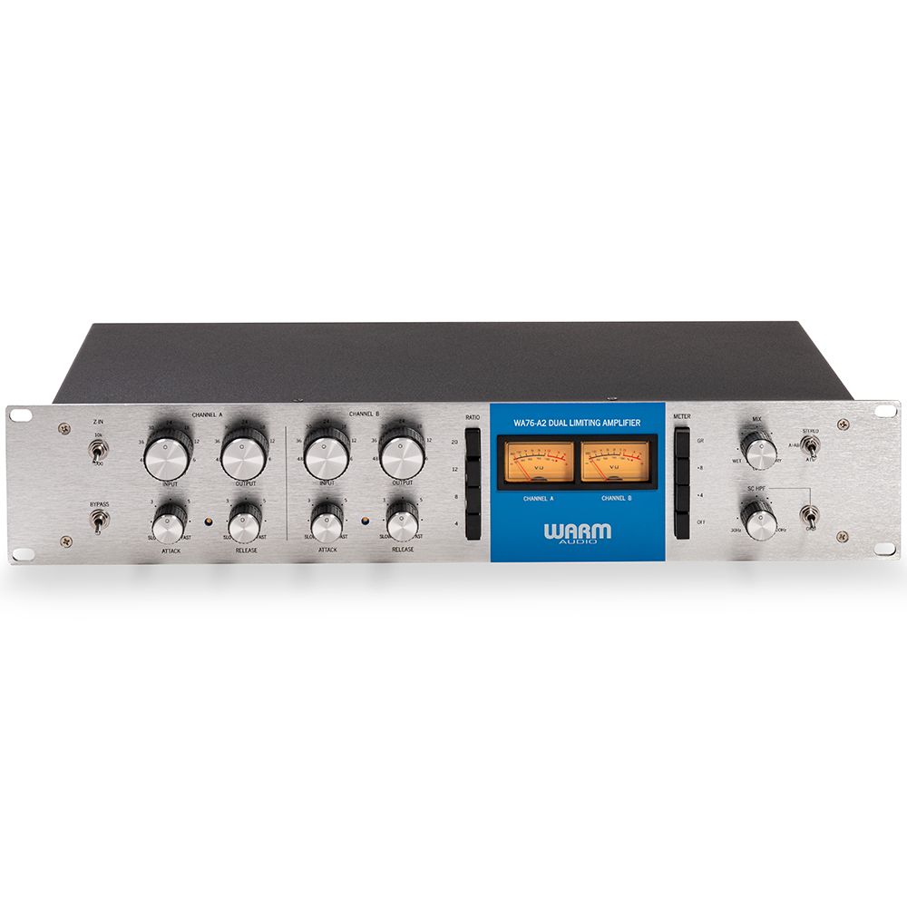Warm Audio WA76A2 Dual Channel Vintage-Voiced FET Compressor (Blue Stripe) - Image 1