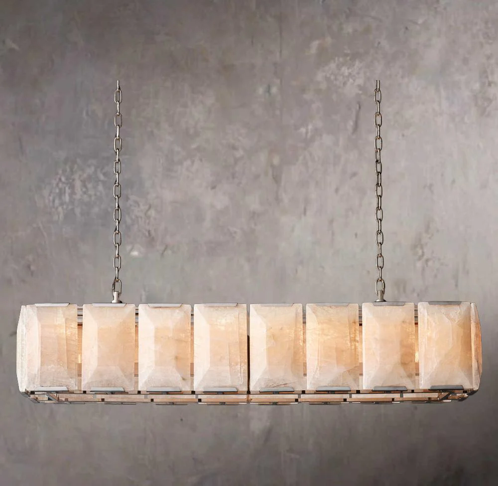 Harlowe Rectangular Calcite 54" Chandelier - Image 2
