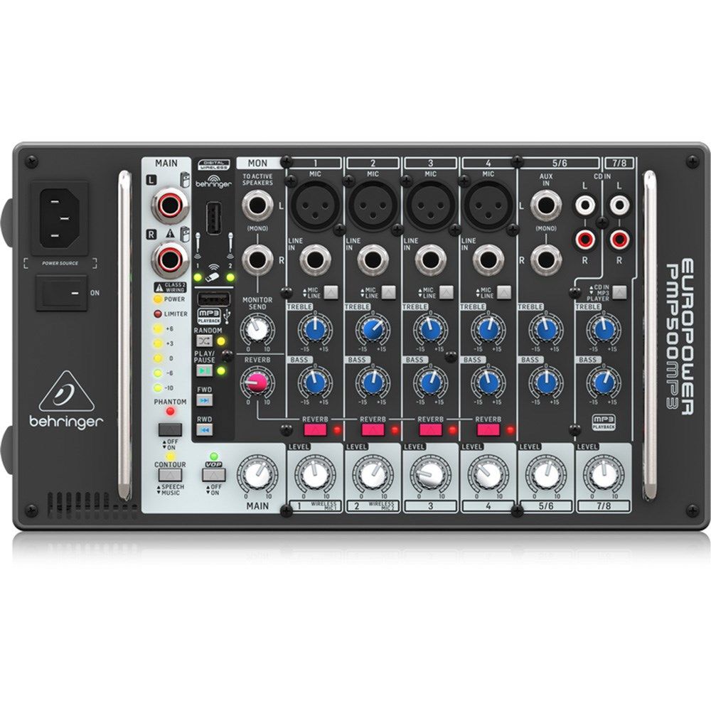 Behringer Europort PMP500MP3 500W Powered Mixer w/ FX - Image 1