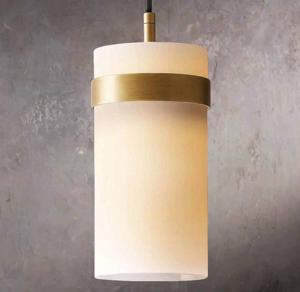 Ravelle Iridescent Glass Hanging Lamp 5″