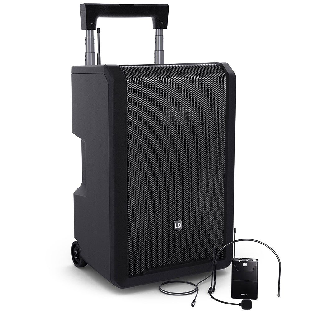 LD Systems ANNY10 160w 10" PA w/ 1x Headsets Mic & Body Pack (584-608 MHz) - Image 1