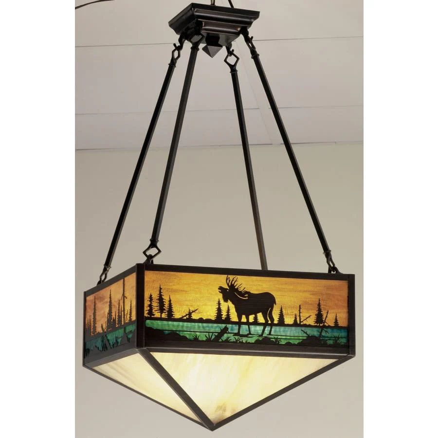 Meyda Tiffany 3 Light 16-1/2" Wide Pendant with Handmade Shade - Image 1