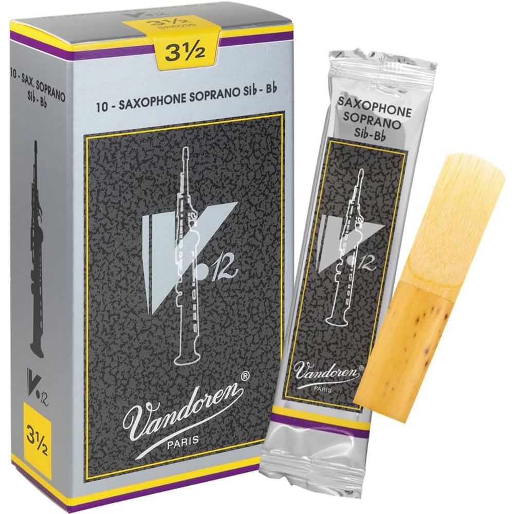 Vandoren V12 Soprano Sax Reeds Strength 3.5 10 Pack - Image 1