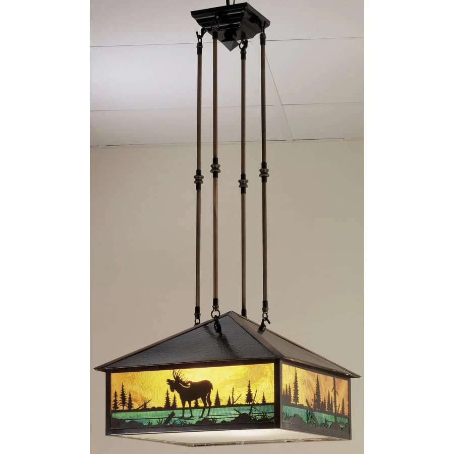 Meyda Tiffany 3 Light 17-1/2" Wide Pendant with Handmade Shade - Image 1
