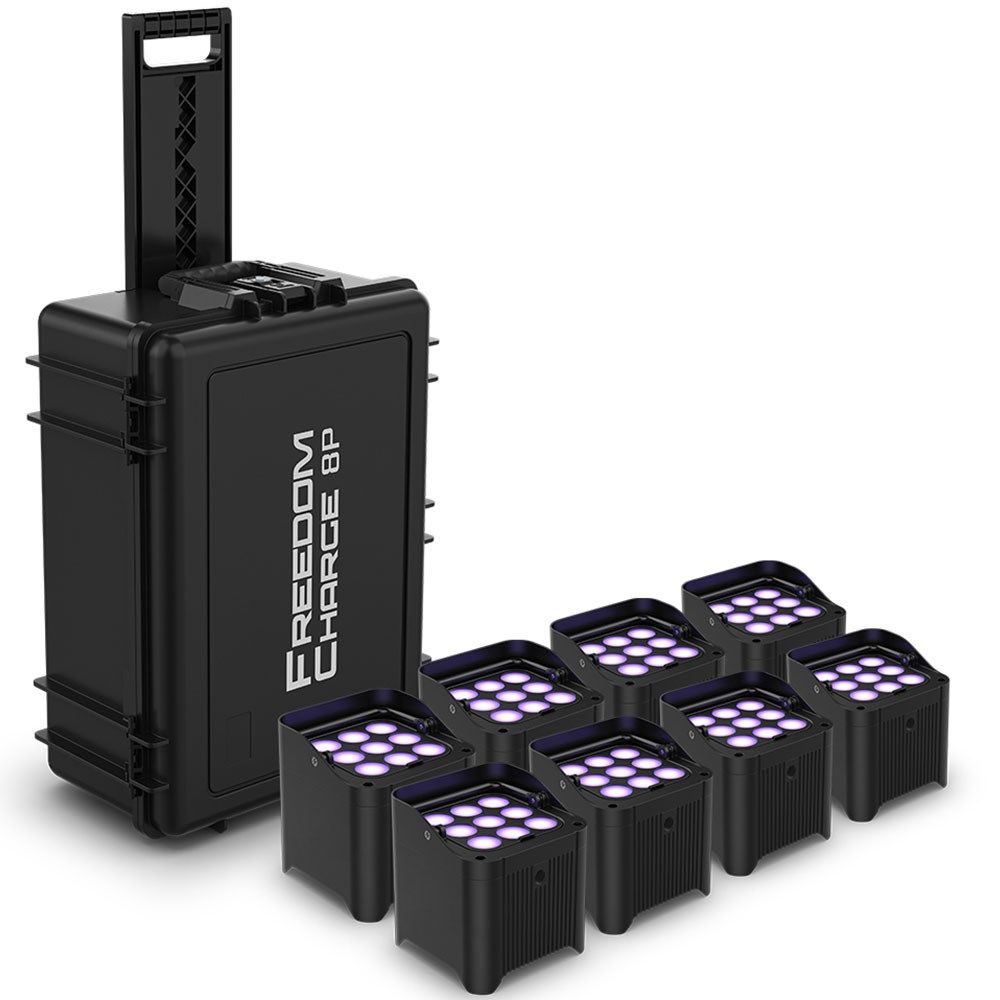 Chauvet Freedom Par H9IP Gig Pack w/ 8 x Units & Charging Case - Image 1
