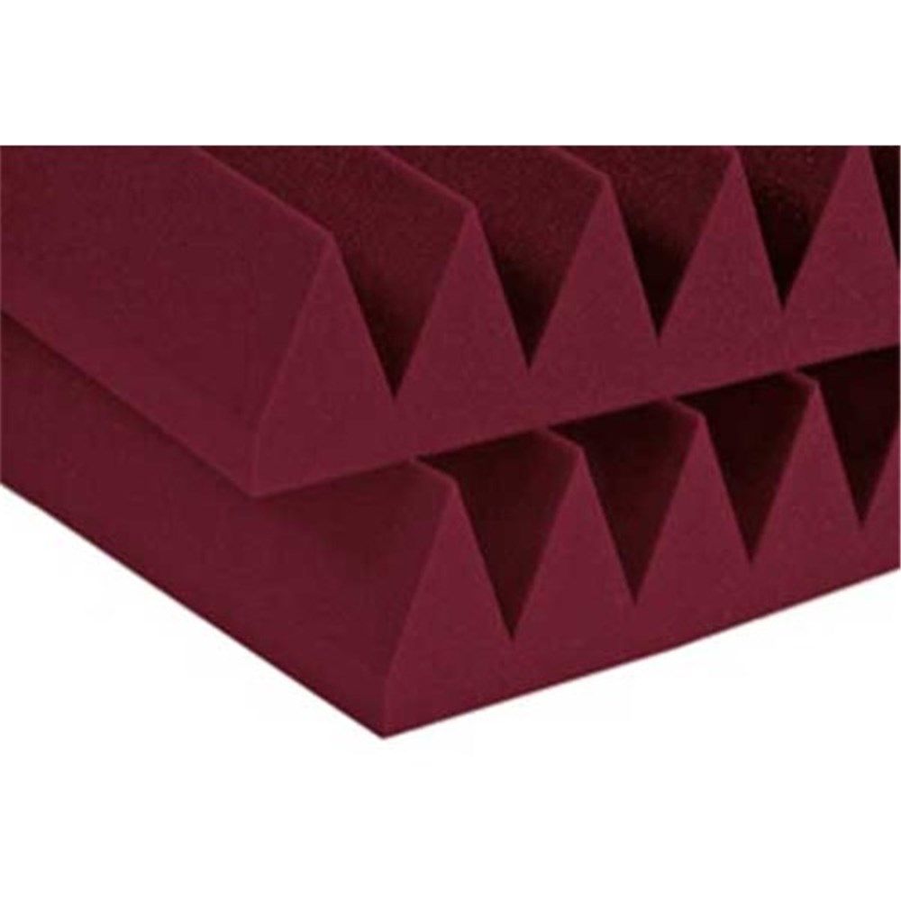 Auralex 4" Studiofoam Wedge 6x 2ft x 2ft Panels (Burgundy) - Image 1