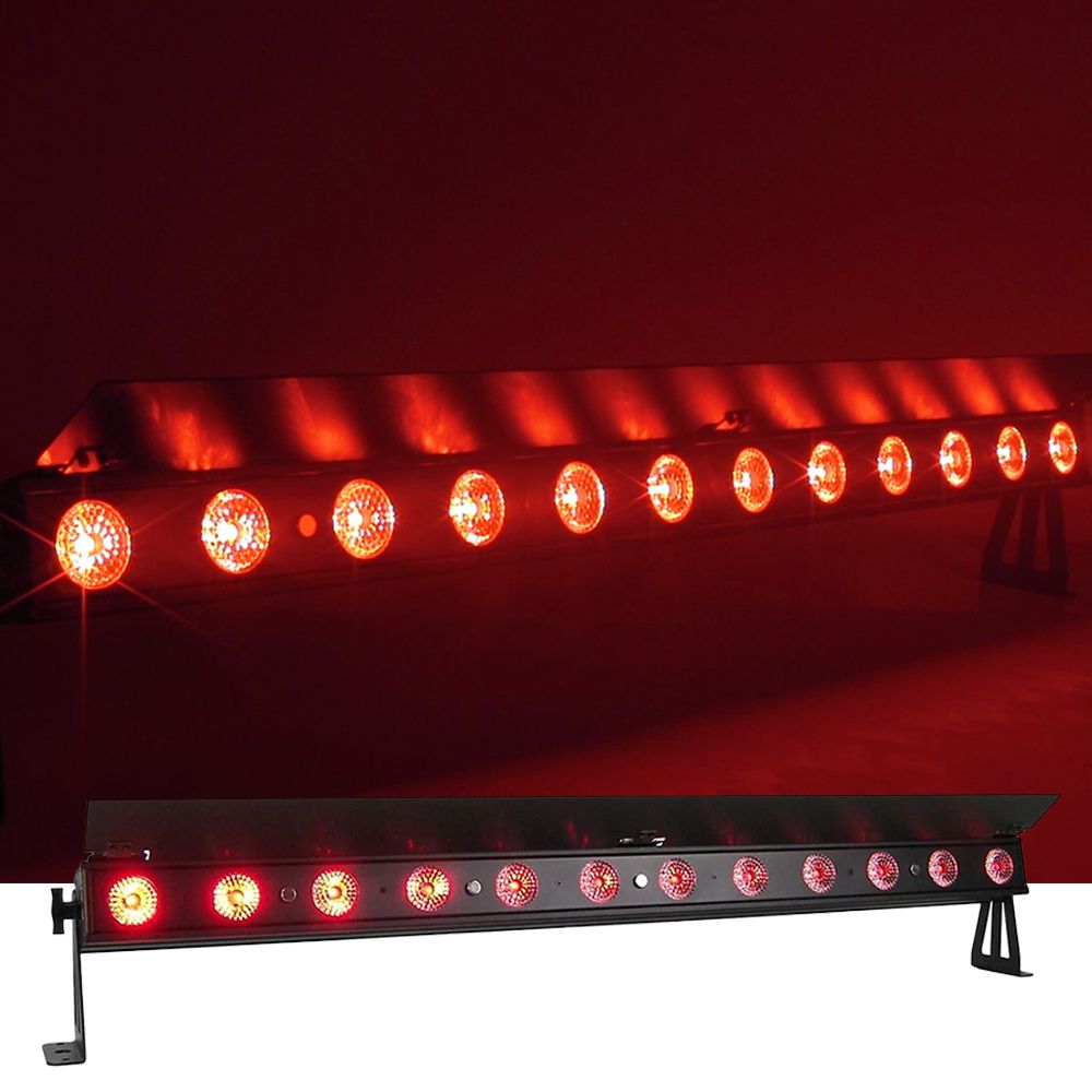 Event Lighting PIXBAR12H LED Pixel Bar 12 x 12W RGBWAU w/ Barndoor & Frost Filter - Image 1