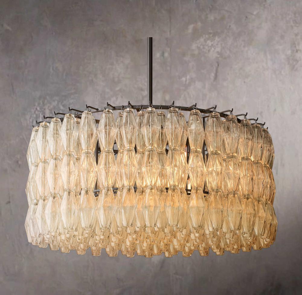 Chiaras Crystal Glass Round Chandelier 37" - Image 2