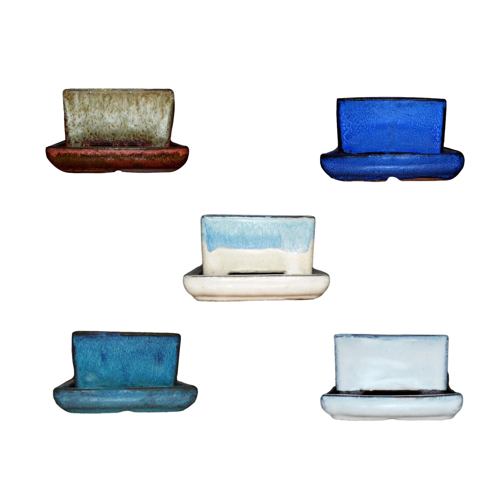 3″ Shallow Square Combo – All Colors (5 total pots)