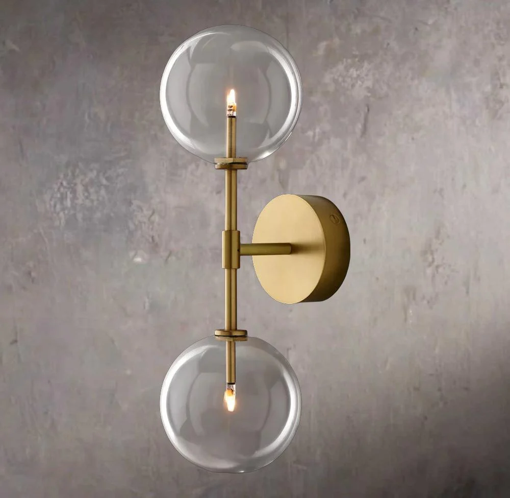 Glassy Orb Linear Wall Sconce - Image 1