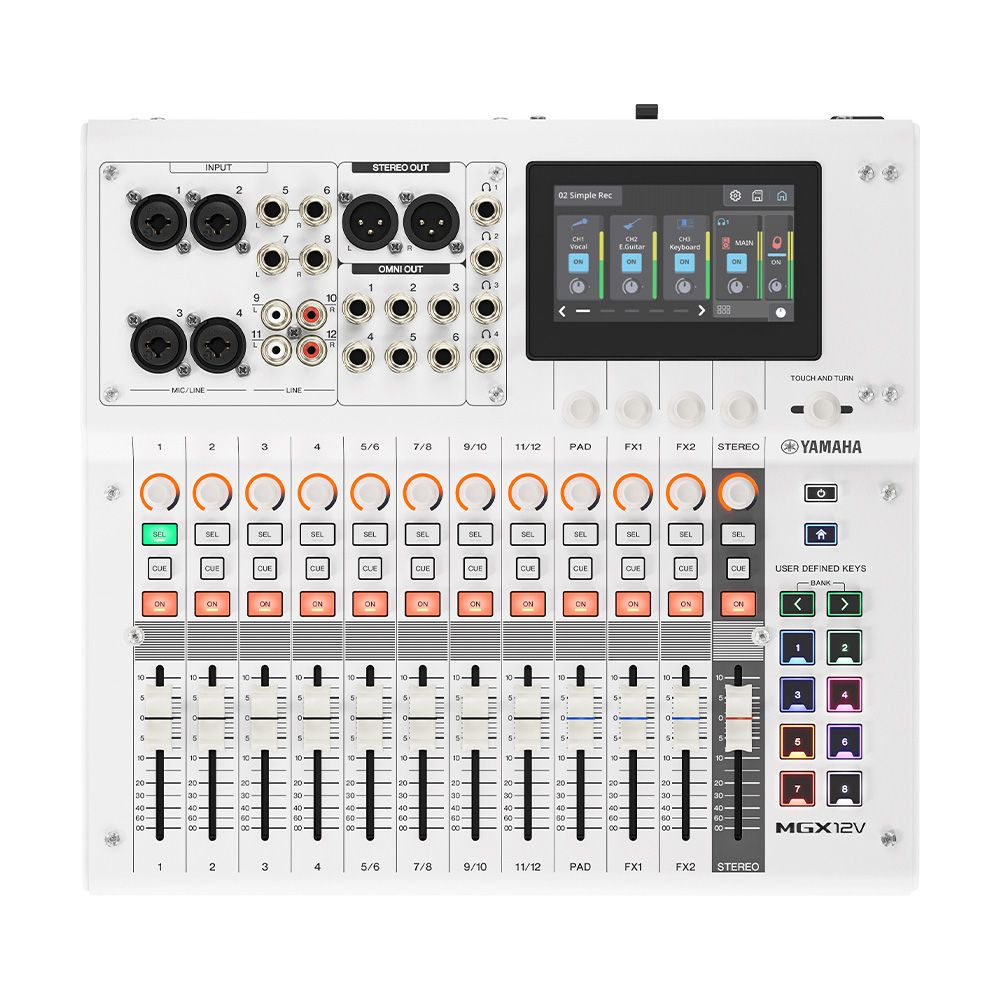 Yamaha MGX12V 12-Channel Digital Mixing Console w/ Video Interface (White) - Image 1