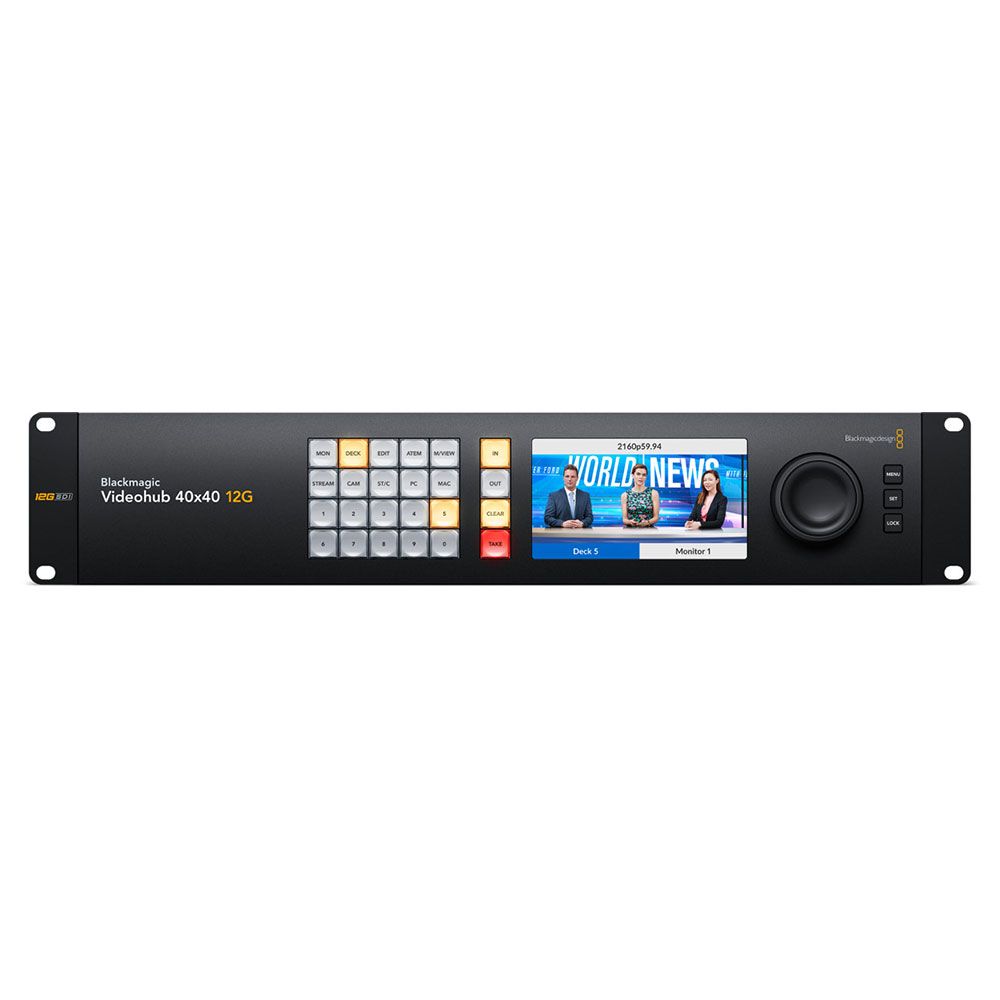 Blackmagic Videohub 40x40 12G Zero Latency Video Router - Image 1
