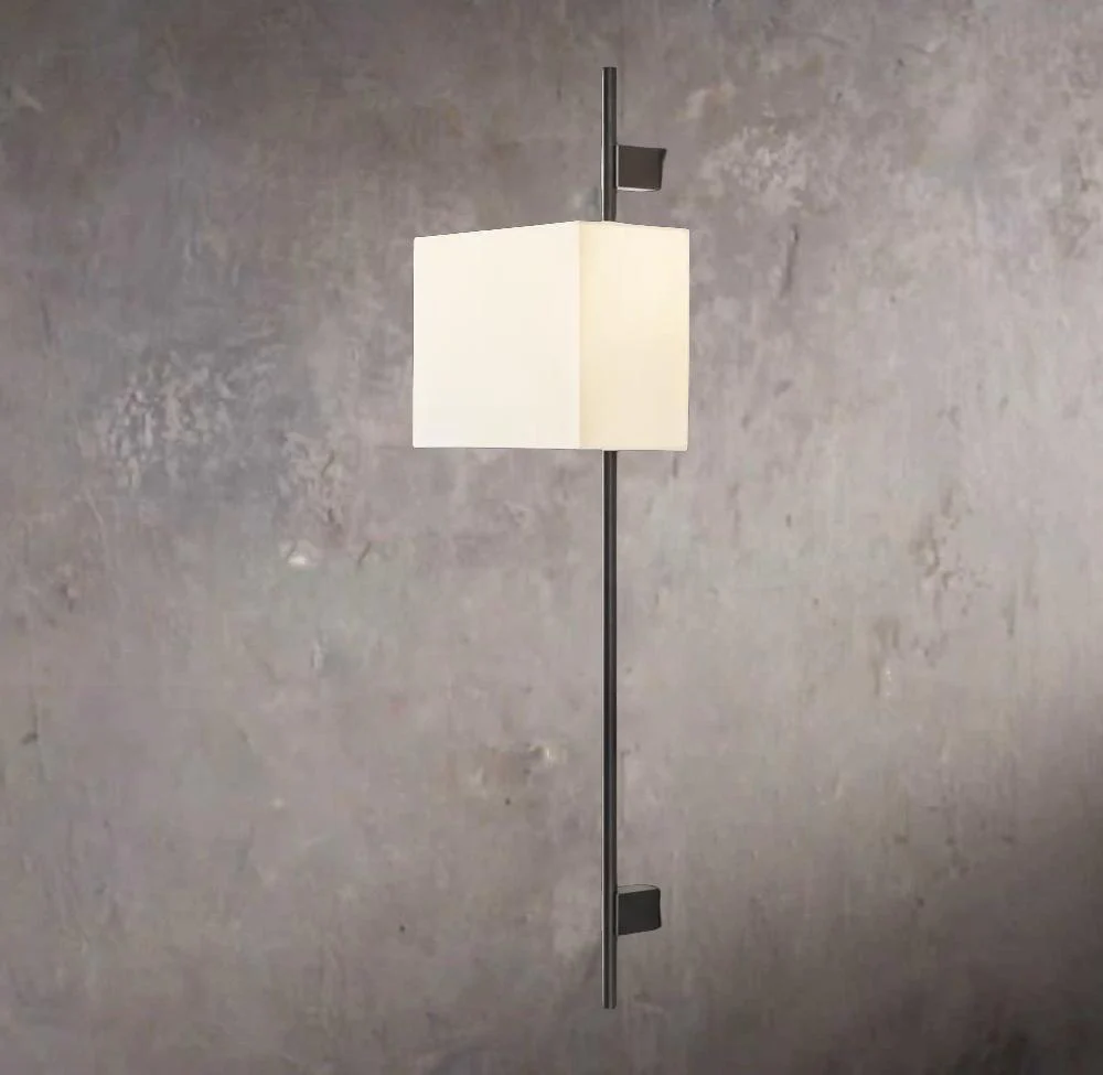 Velas Circular Bar Wall Sconce - Square Shade - Image 3