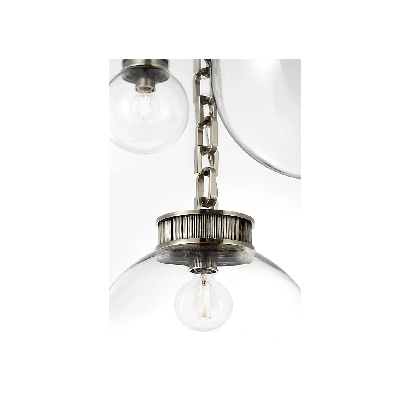 Bellamy 3 Light Statement Chain Multi Globe Chandelier - Image 2