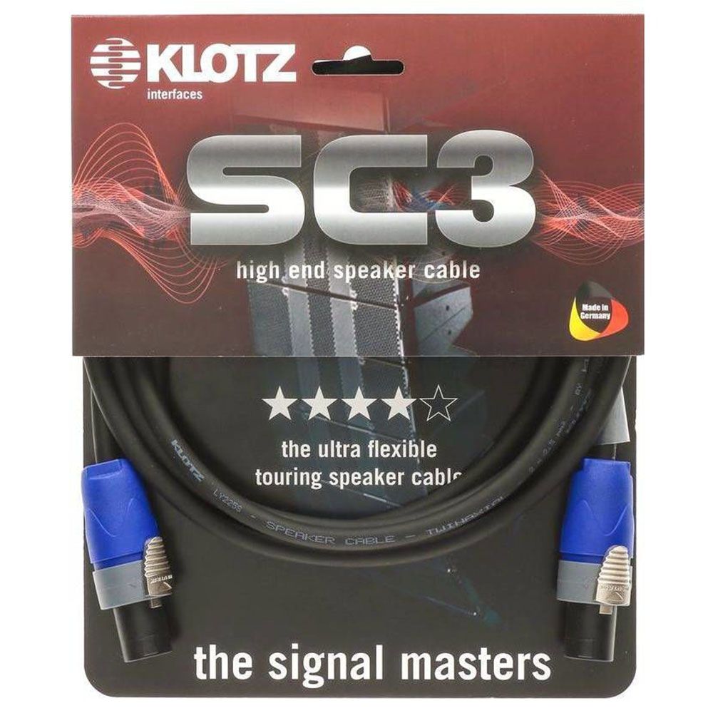 Klotz Speaker Cable Speakon-Speakon - 1m (Black) - Image 1