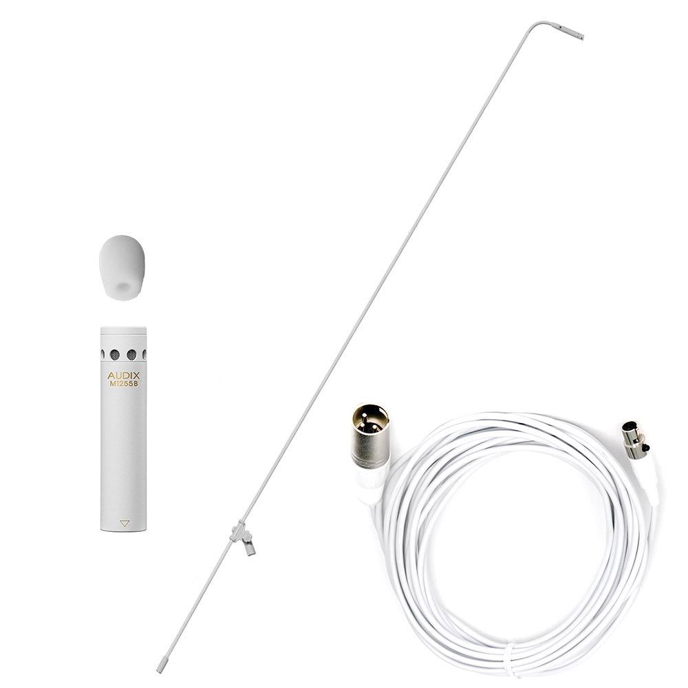 Audix MB8455W-HC MicroBoom System White 84" w/ M1255BHC - Image 1
