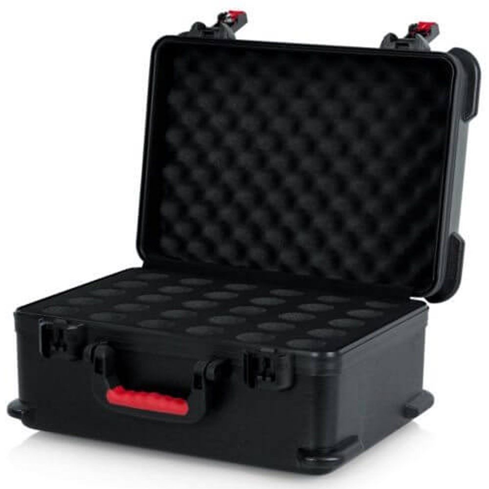 Gator ATA Moulded Mic Case w/ Drops for 30 Mics w/ TSA Latches - Image 1