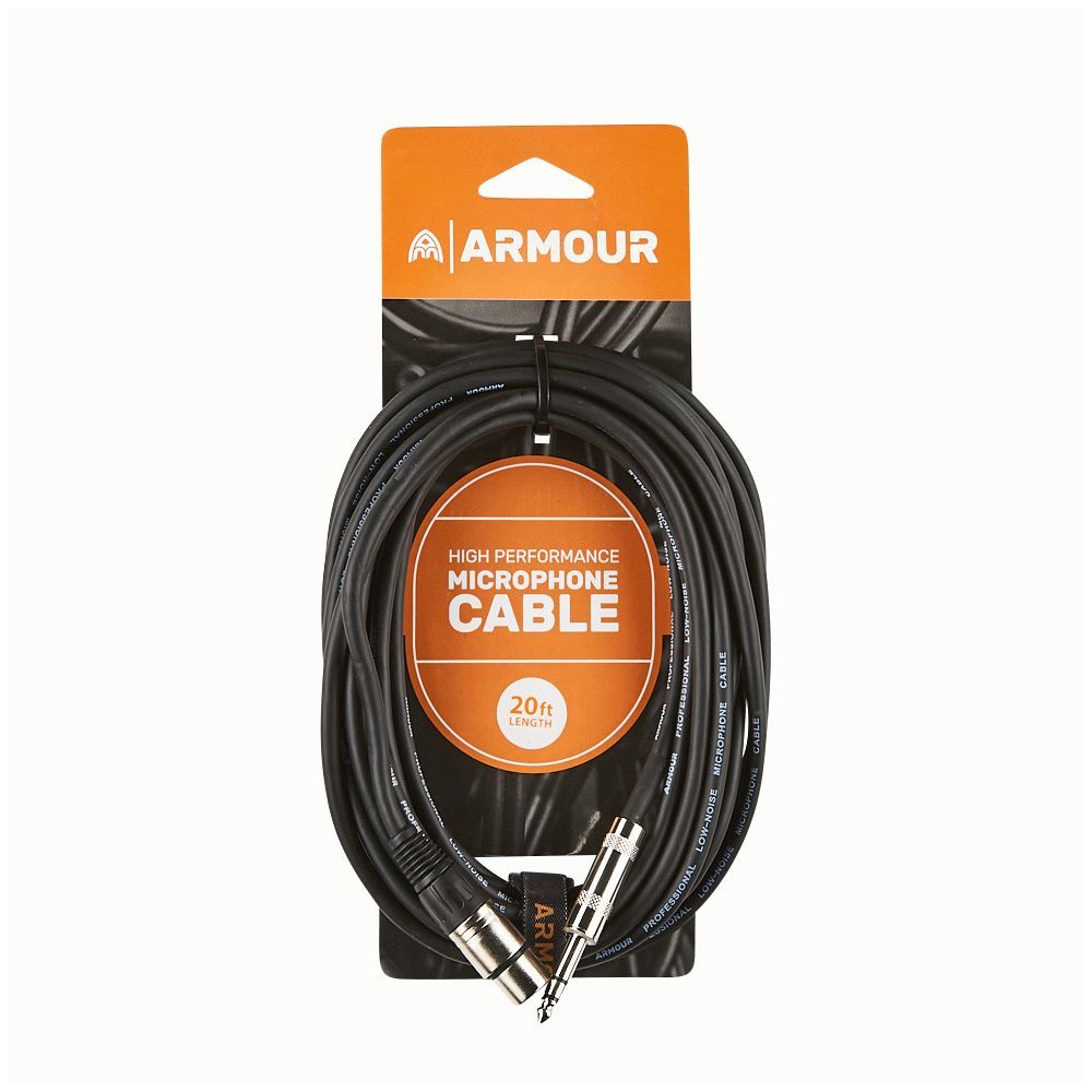 Armour CJP20 1/4 TRS to XLRF Cable (20ft) - Image 1