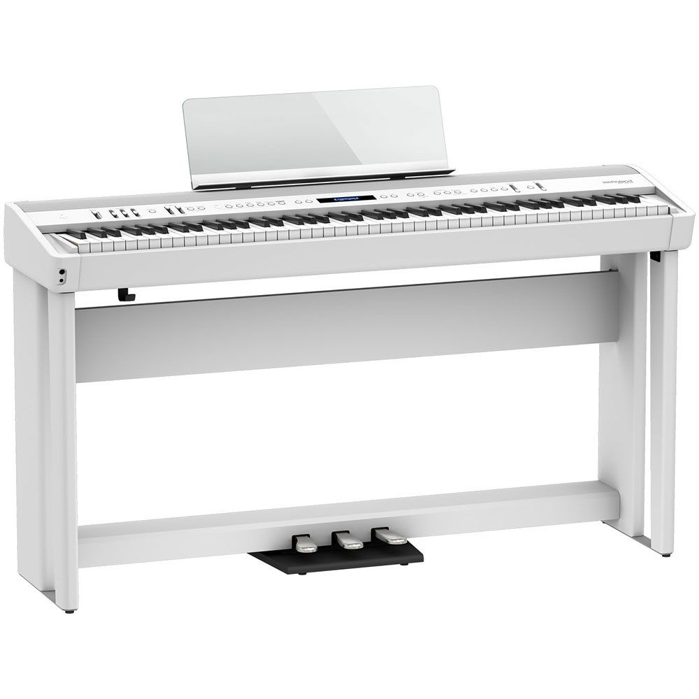 Roland FP90X Digital Piano w/ Stand & Pedals (White) - Image 1