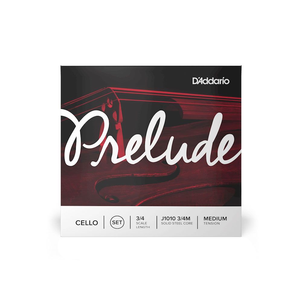 D'Addario Prelude Cello String Set 3/4 Scale (Medium Tension) - Image 1