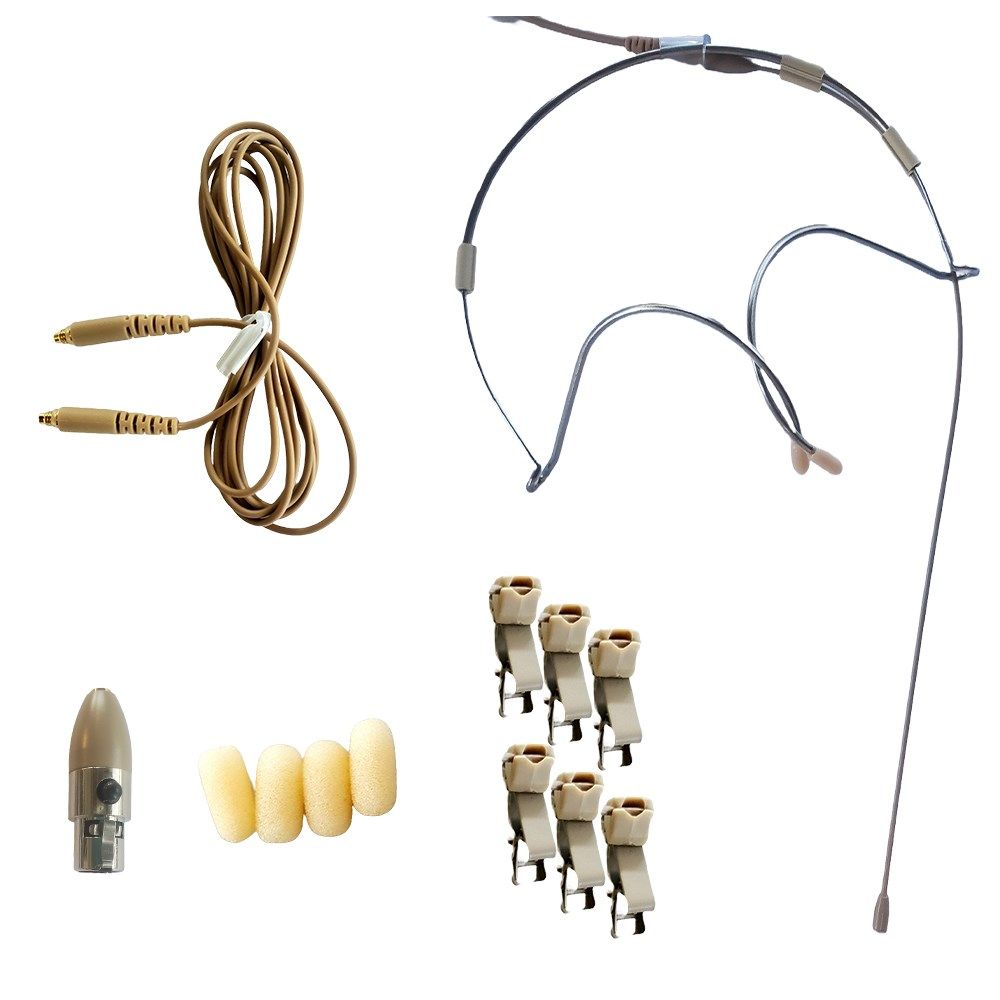 JAG IMX6A 3mm Headset Mic Kit (Shure TA4F Connection) (Beige) - Image 1