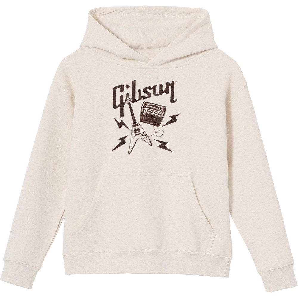 Gibson Kid'S Flying V Pullover Hoodie (Cream) Large - Image 1