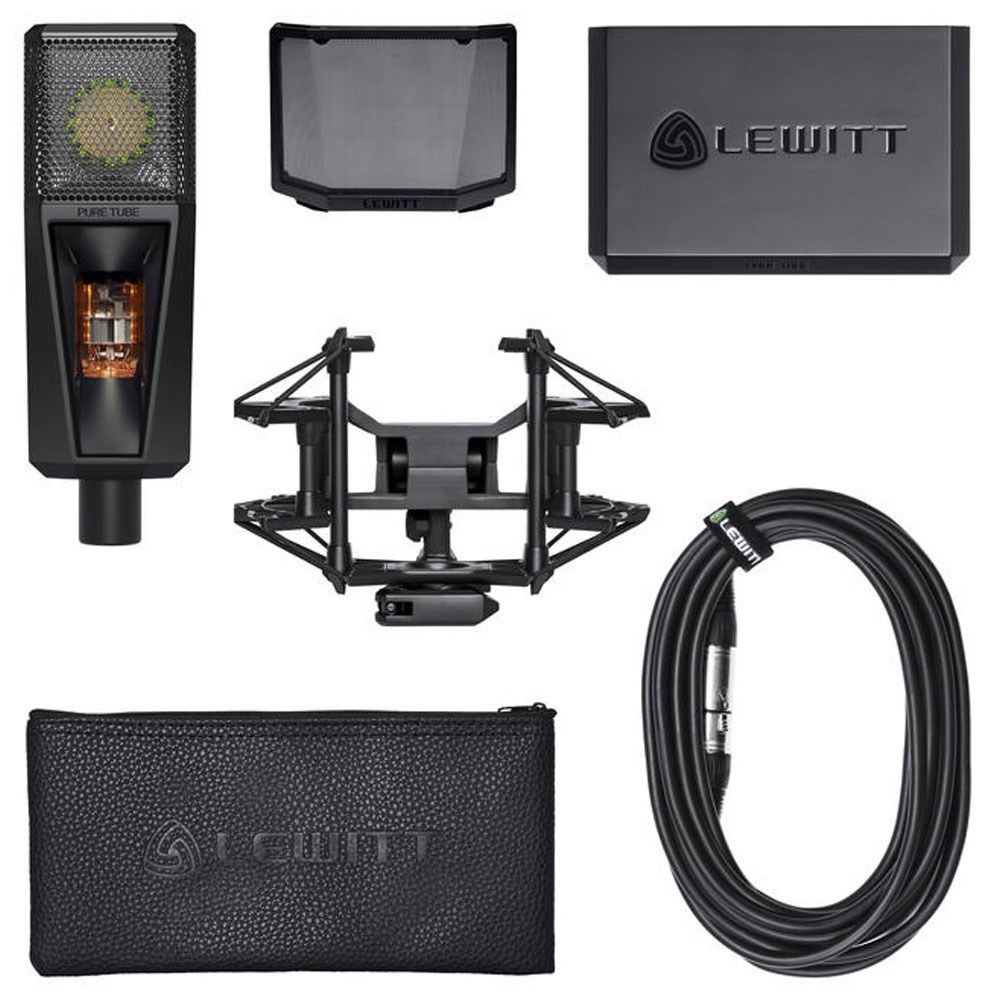 Lewitt Pure Tube Studio Set w/ Shock Mount, Pop Filter, XLR Cable & Case - Image 1