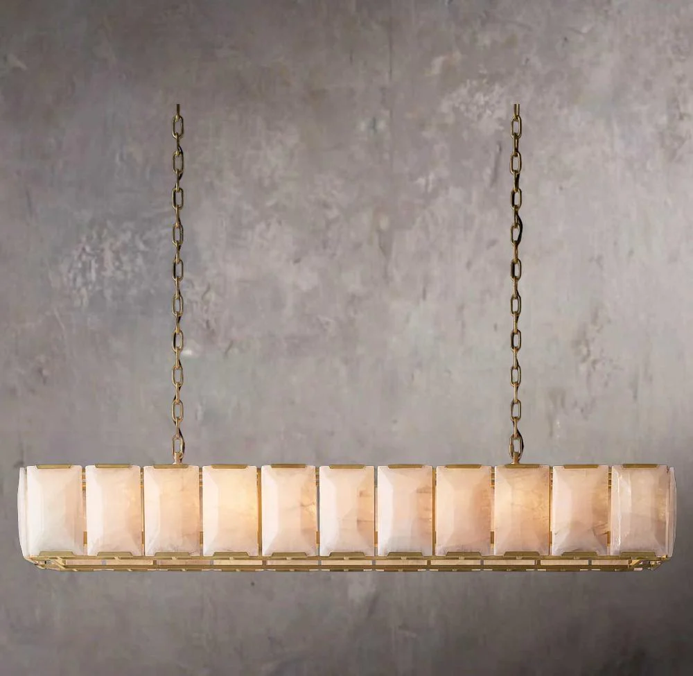 Harlowe Crystal Rectangular Chandelier 74" - Image 1