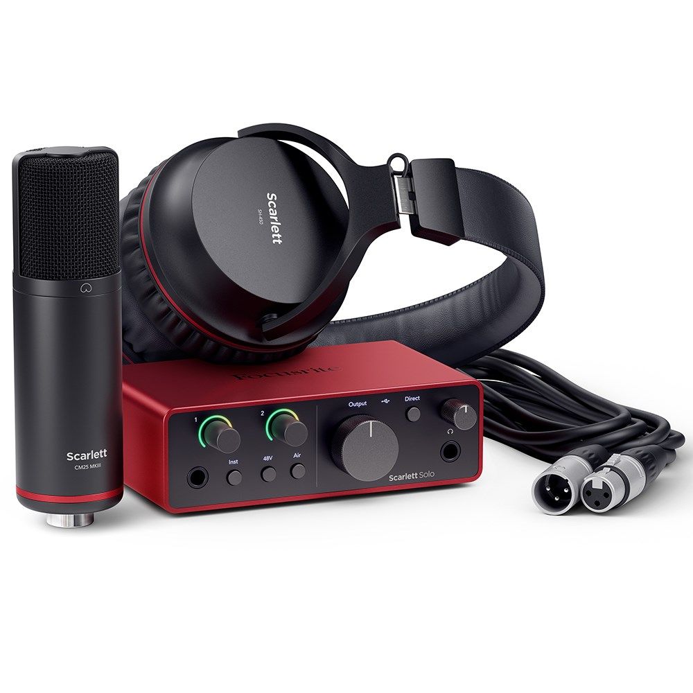 Focusrite Scarlett Solo Studio G4 USB Interface w/ Mic & Headphones - Image 1
