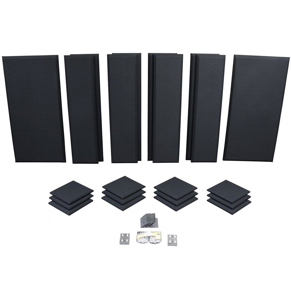 Primacoustic London 12 Kit- 12x Scatter Blocks 8x Columns 2 x Broadband Panels (Black) - Image 1