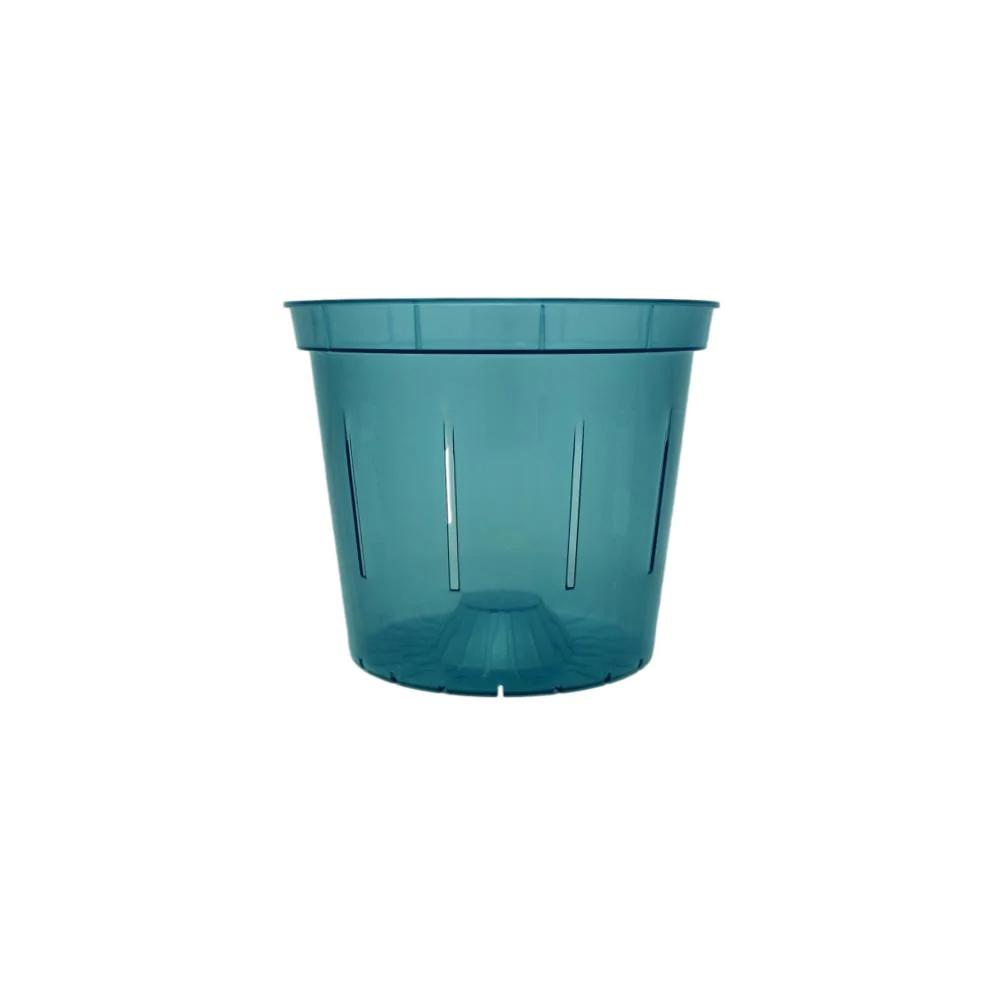 4" Blue Sapphire Slotted Orchid Pot - Image 3