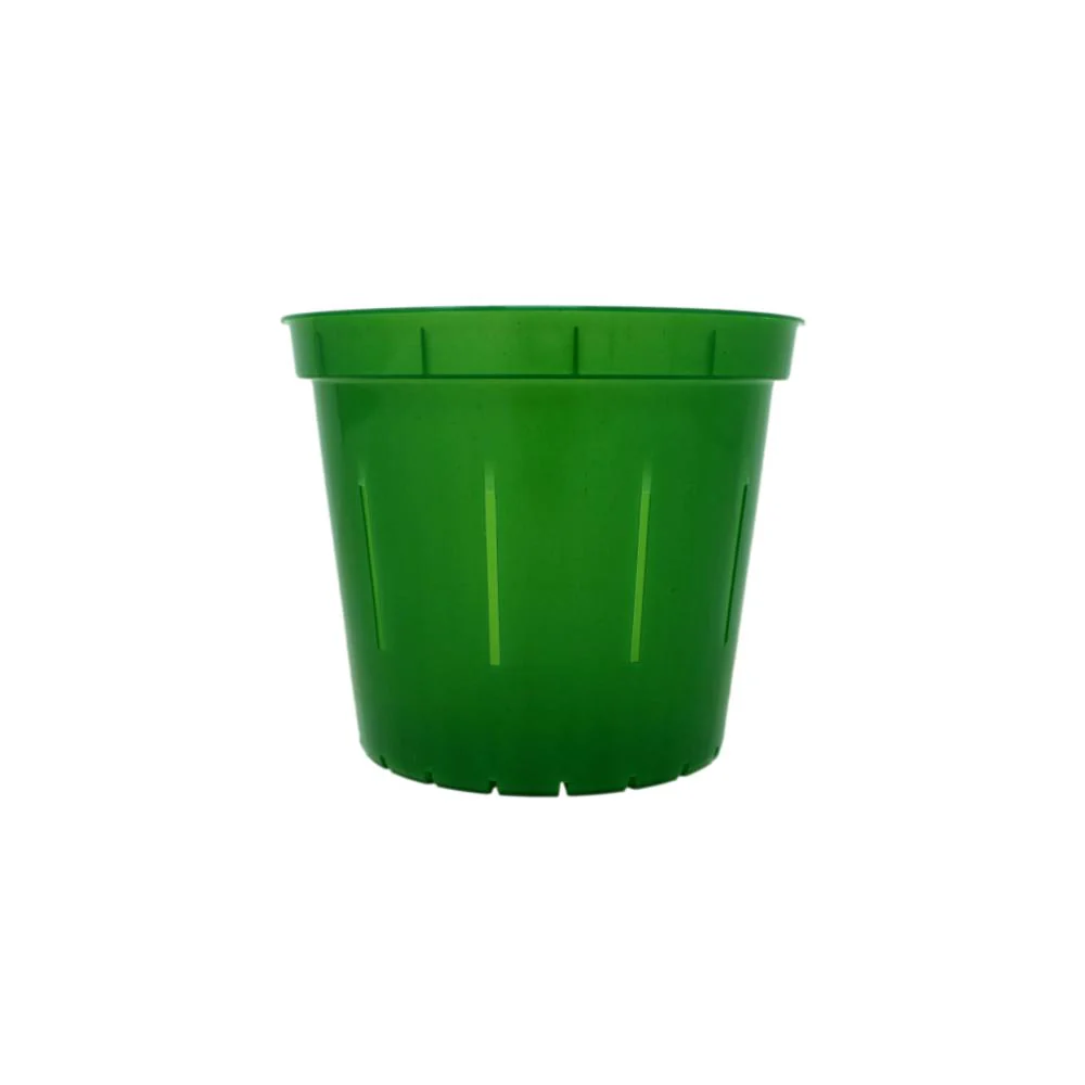 4" Green Emerald Slotted Orchid Pot - Image 3