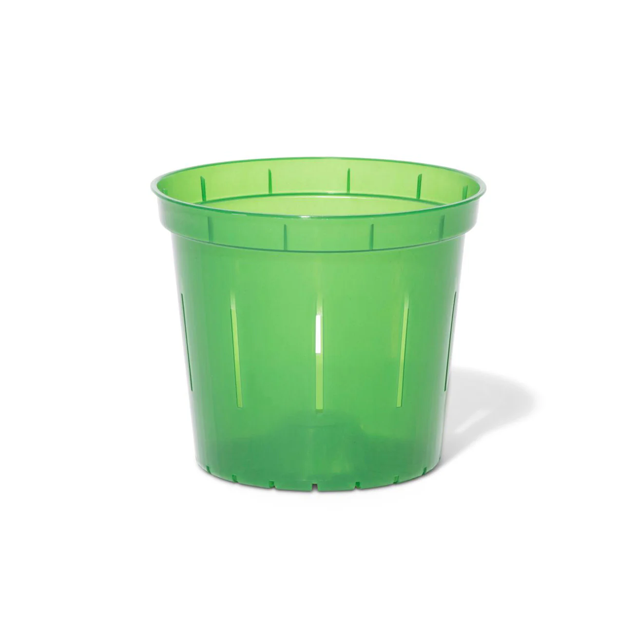 4″ Green Emerald Slotted Orchid Pot